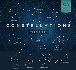 44个矢量的星座素材：Constellations Vector Set